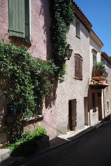 Street View In Village Of Provence, France Royalty Free Stock Image Street View In Village Of Provence, France Royalty Free Stock Image