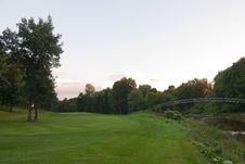Bridge On The Golf Course Stock Photos