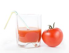 Tomato Juice In Glass Royalty Free Stock Photography Tomato Juice In Glass Royalty Free Stock Photography
