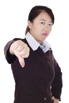 Businesswoman Giving Thumbs Down Royalty Free Stock Photo Businesswoman Giving Thumbs Down Royalty Free Stock Photo