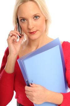 Business Woman With A Cellphone Royalty Free Stock Images