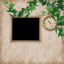 Vintage Card For The Holiday With Flower Royalty Free Stock Photo