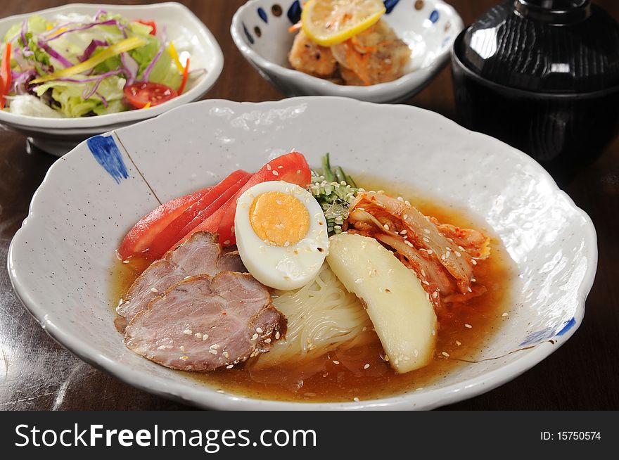 Chinese noodles on the table