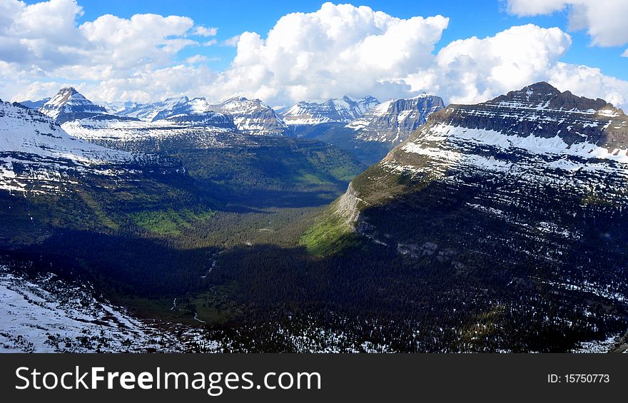 Aeriel shot of the wilrderness. Glacier National Park, Montana. Aeriel shot of the wilrderness. Glacier National Park, Montana