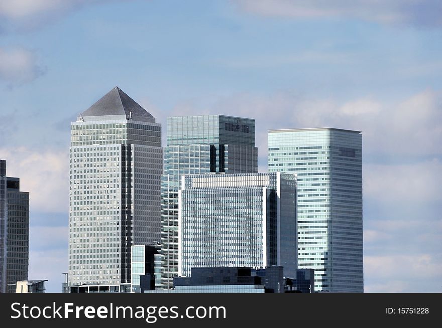 Canary Wharf the center of commerce in London,England. Canary Wharf the center of commerce in London,England