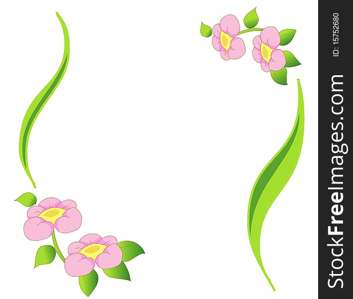 Illustration of flower texture on white background