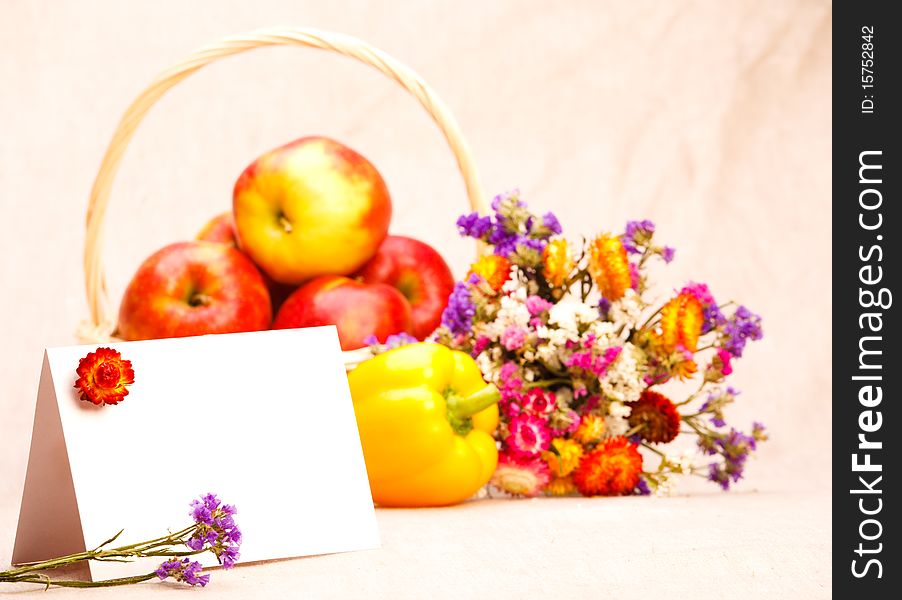 Greeting Card And Fruit