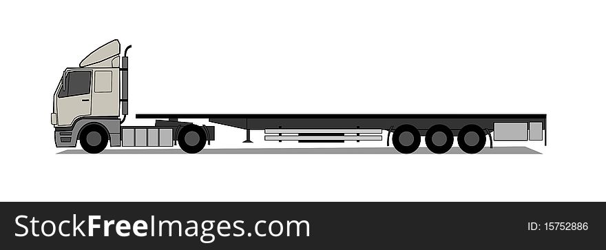 A illustration of empty truck. A illustration of empty truck