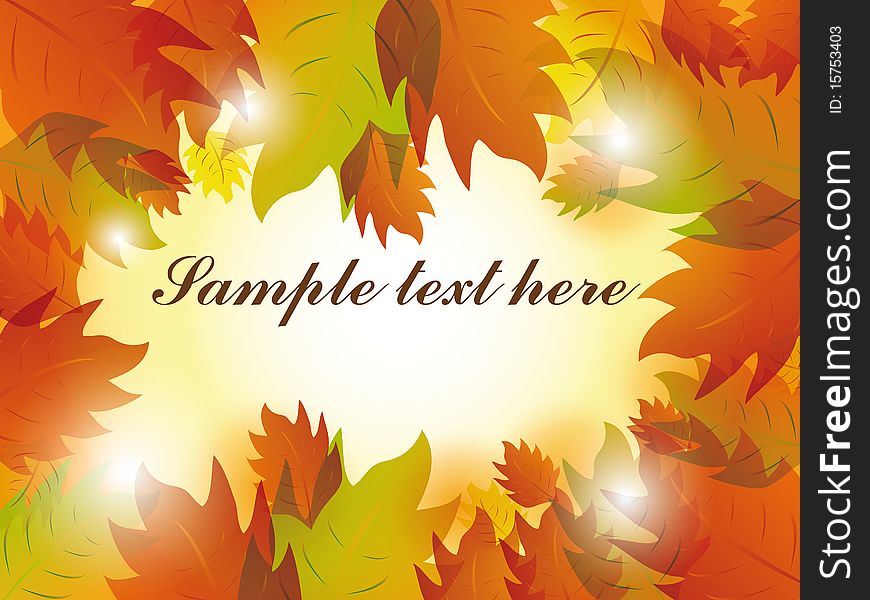 Autumn background with place for text