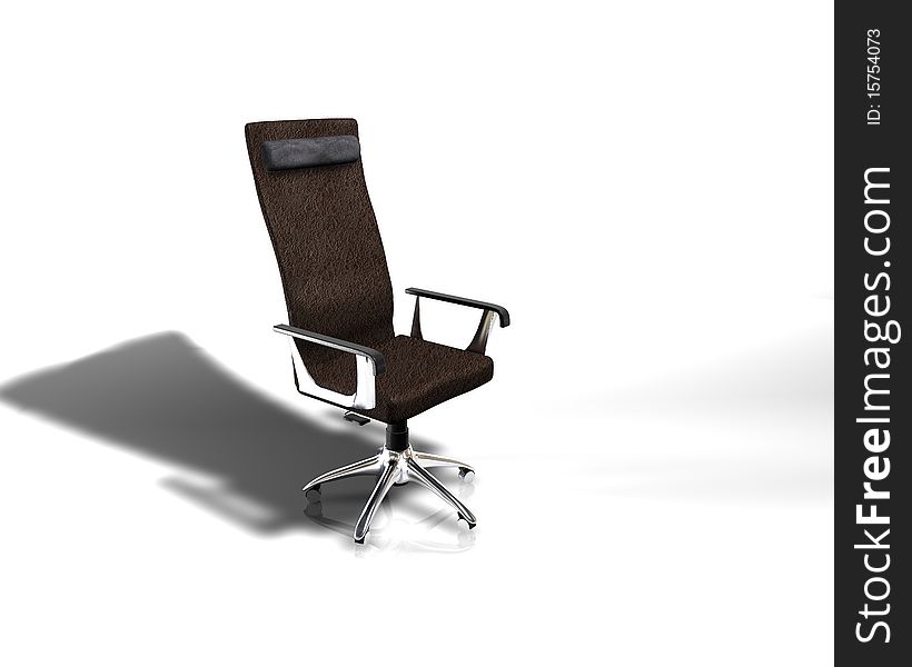 Comfortable luxury office chair over white