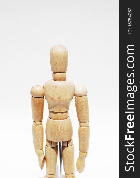 Wooden mannequin human scale model. Closeup details - half body. Wooden mannequin human scale model. Closeup details - half body.