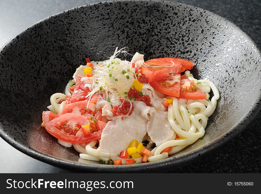 Chinese noodles on the table