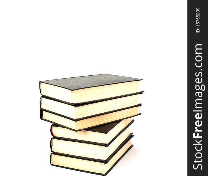 Books on a white background