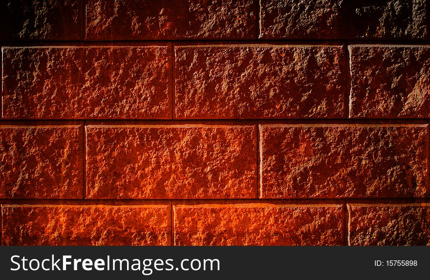 Texture of a red brick wall