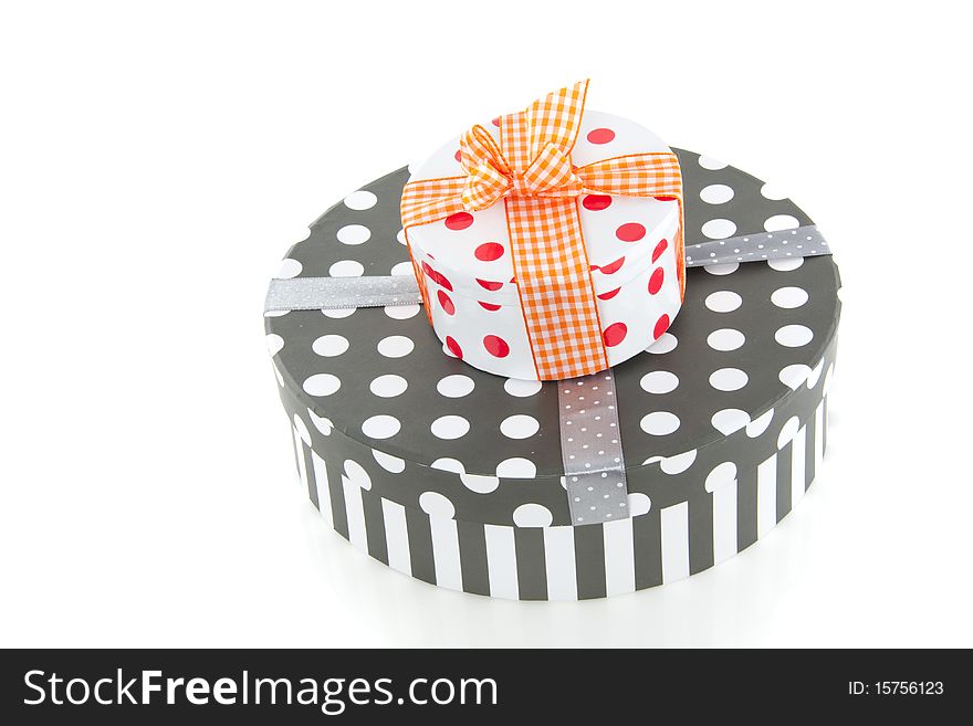 Dotted Giftboxes With Ribbons