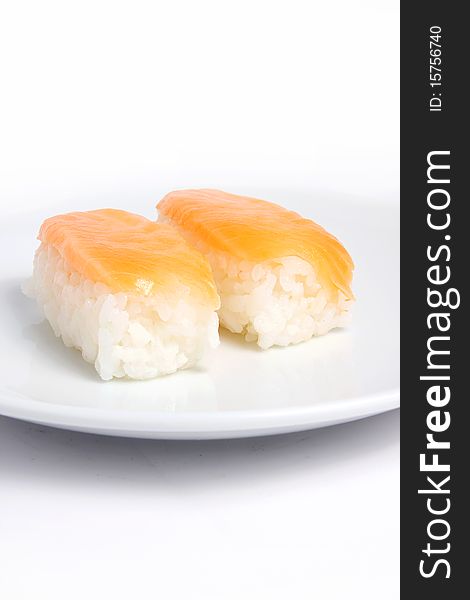 Japanese Sushi With Salmon Fish