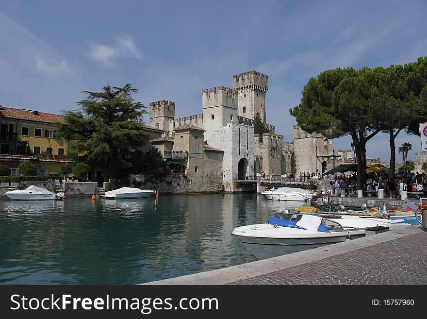 Castle Sirmione In Italy