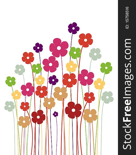 Vector Background With Flowers