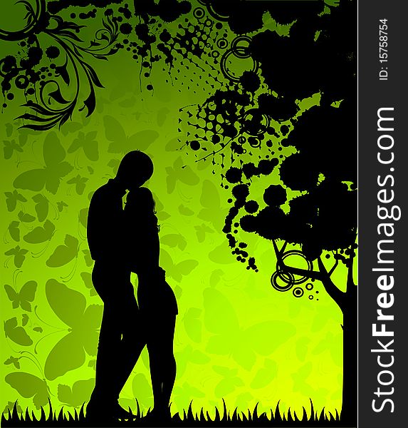 Silhouette Of Lovers