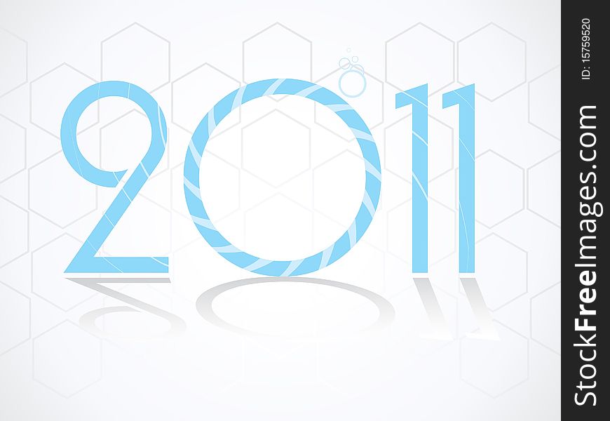 Abstract 2011 new year wallpaper vector illustration