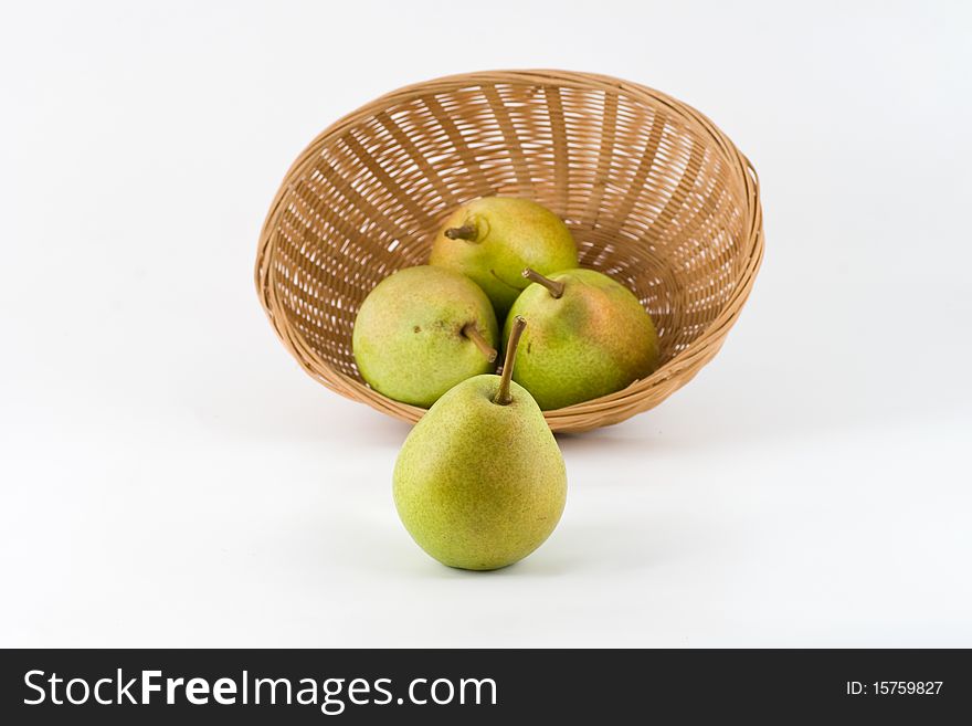 Iyolat ripe pear on white background