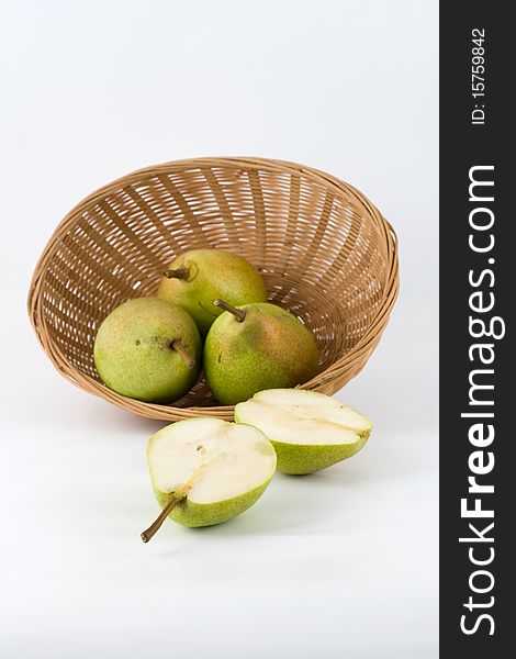 Iyolat ripe pear on white background