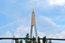 The Pillar Of The Suspension Bridge Royalty Free Stock Photos The Pillar Of The Suspension Bridge Royalty Free Stock Photos