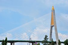 The Pillar Of The Suspension Bridge Stock Image The Pillar Of The Suspension Bridge Stock Image