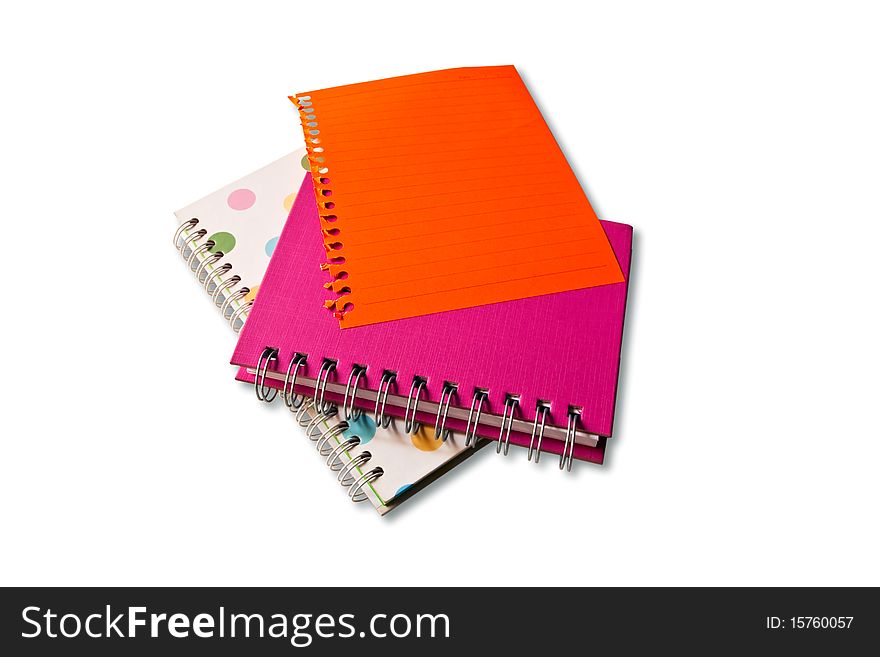 Blank notebook isolated on white background. Blank notebook isolated on white background