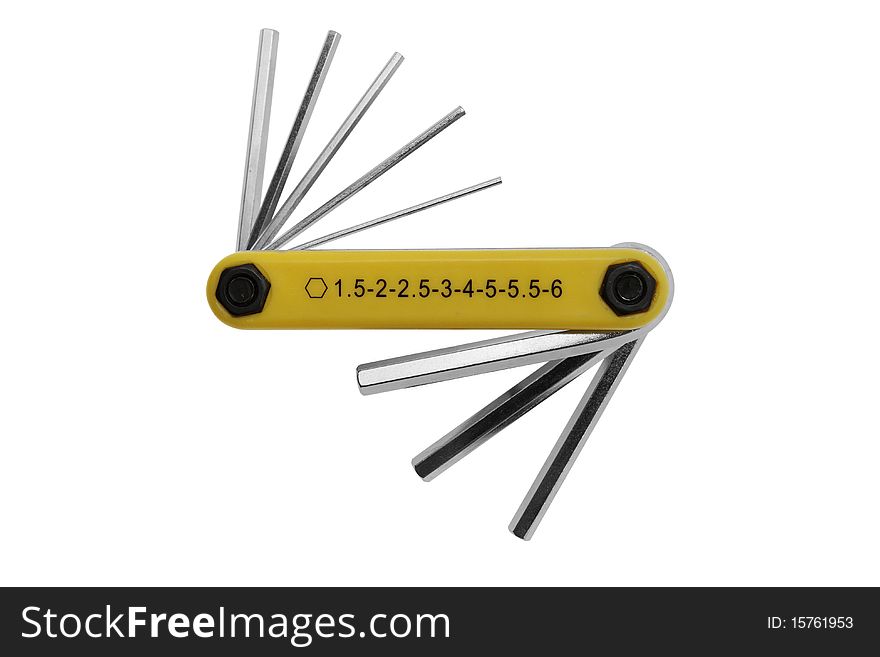 Hex keys yellow kit