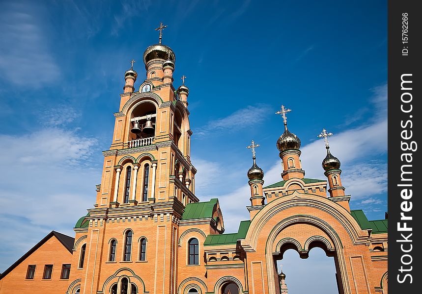 Church on a background sky. Church on a background sky