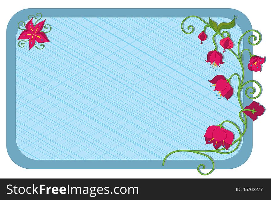 Spring flowers on colorful striped background illustration. Spring flowers on colorful striped background illustration