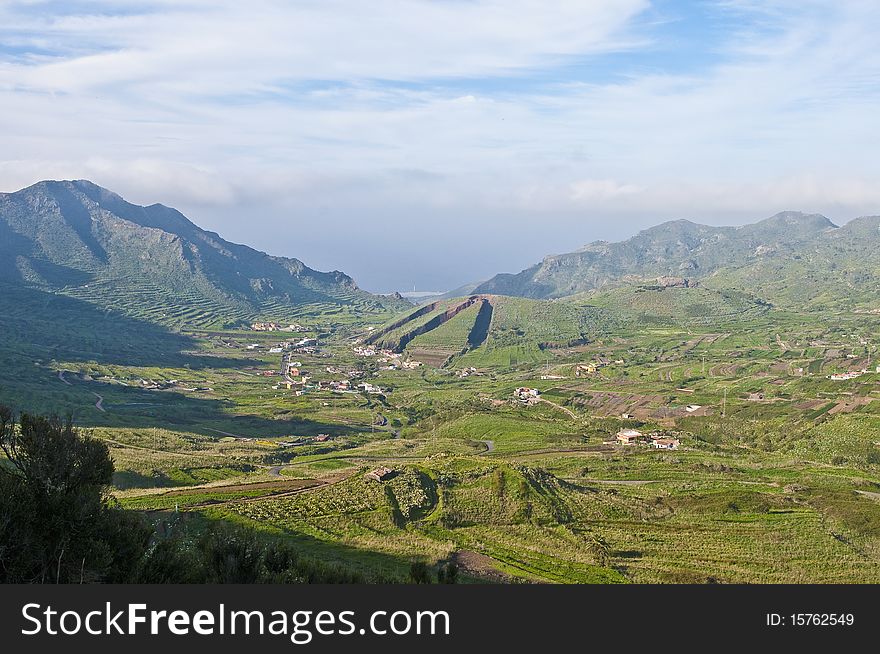 View form Baracan Hill, Tenerife Island