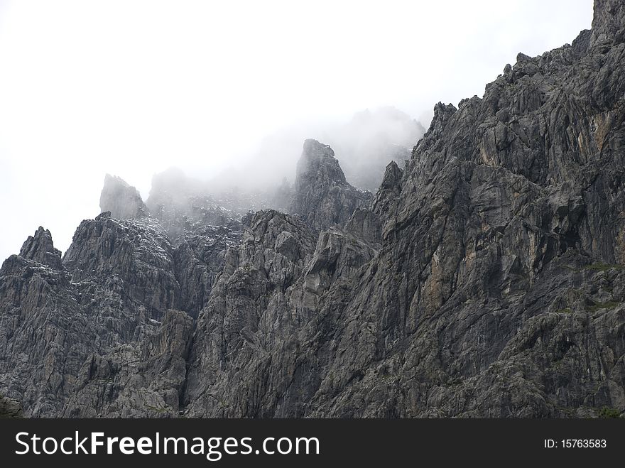 Peaks of the austrian alps of vorarlberg