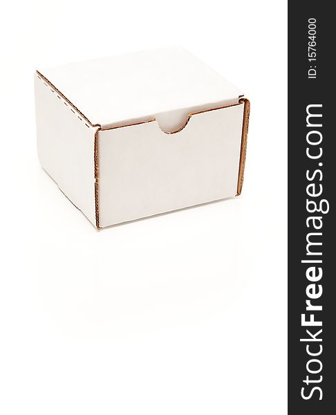 Blank White Cardboard Box Isolated