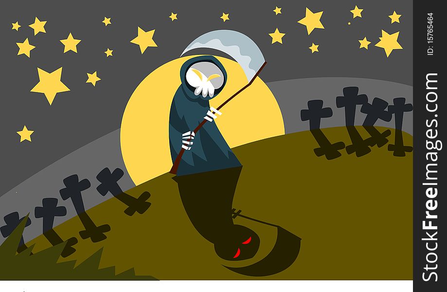 Images of a angel of death who is standing at the cemetery on halloween. Images of a angel of death who is standing at the cemetery on halloween.