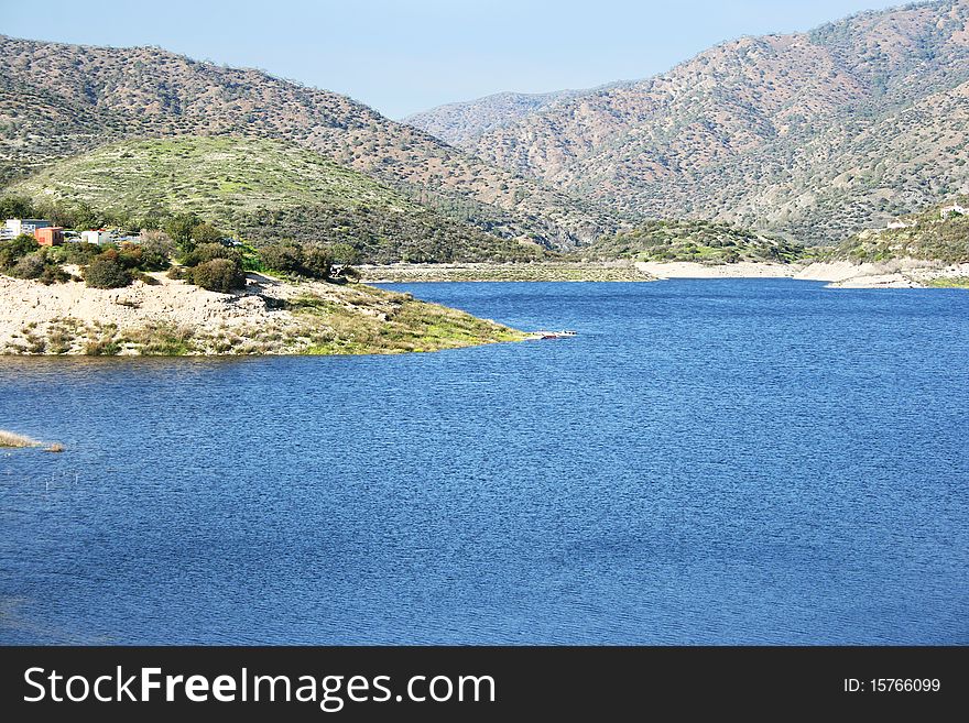 Beautiful mountain lake in Cyprus.