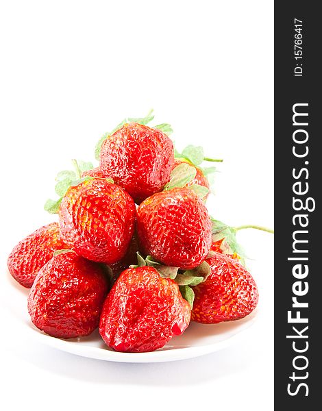 Isolated fruits - Strawberries on white background