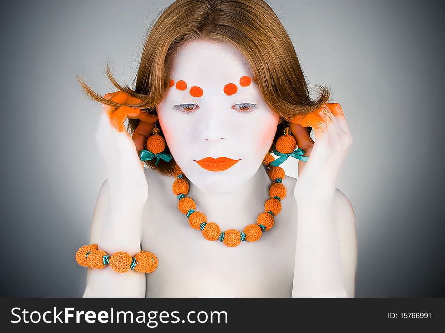Pretty fabulous white-orange girl