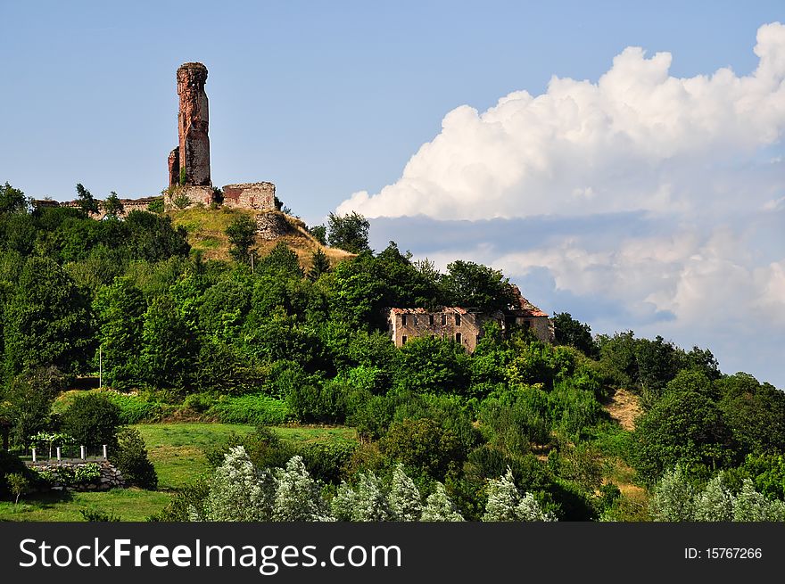 View of castle of Battifollo in Piedmont, Italy. View of castle of Battifollo in Piedmont, Italy.
