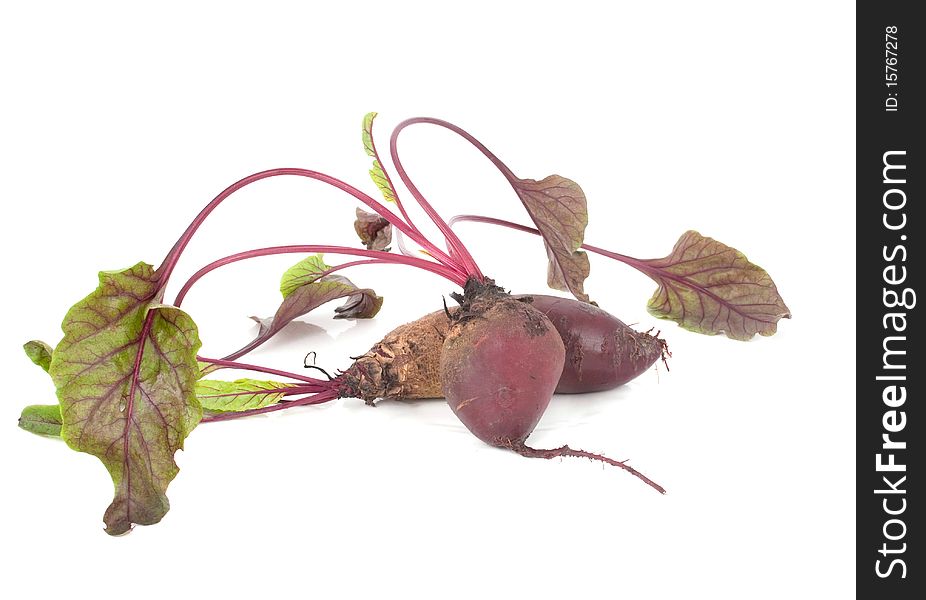 Beet on a white background