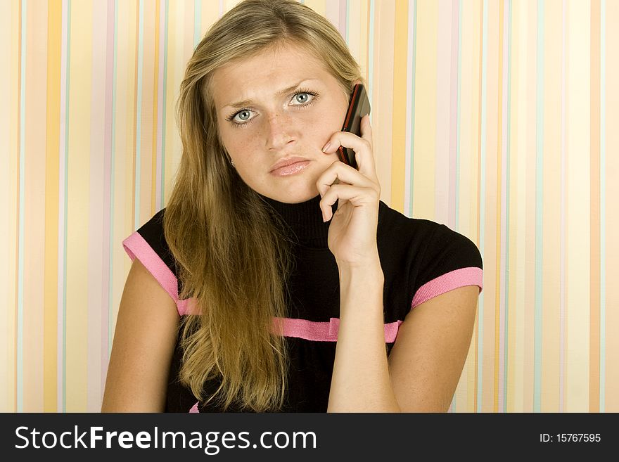 Young Woman On Phone