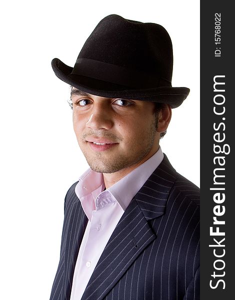 Young Stylish Businessman With Hat