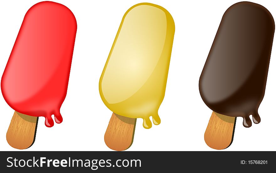 Illustration of a ice cream stic
