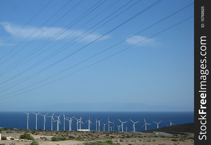 Wind wheels Generator with line