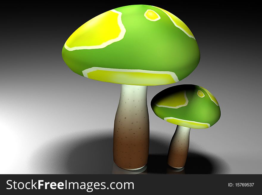 3d mushroom