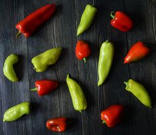 Paper On The Old Table. Red And Green Food Background. Papers Pattern. Top View Of Fresh Vegetable On A Dark Wooden Royalty Free Stock Photo Paper On The Old Table. Red And Green Food Background. Papers Pattern. Top View Of Fresh Vegetable On A Dark Wooden Royalty Free Stock Photo