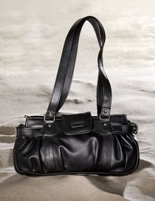 Handbag On The Beach Stock Image Handbag On The Beach Stock Image