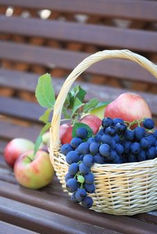 Basket With Fruits Royalty Free Stock Photography
