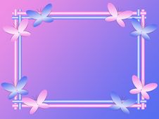 Frame With Abstract Butterflies Stock Photography Frame With Abstract Butterflies Stock Photography